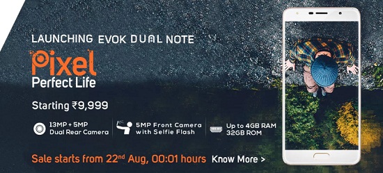 India Desire : Buy Micromax Evok Dual Note @Rs 9999 On Flipkart : Launch Date, Sale, Specifications & Buy Online In India
